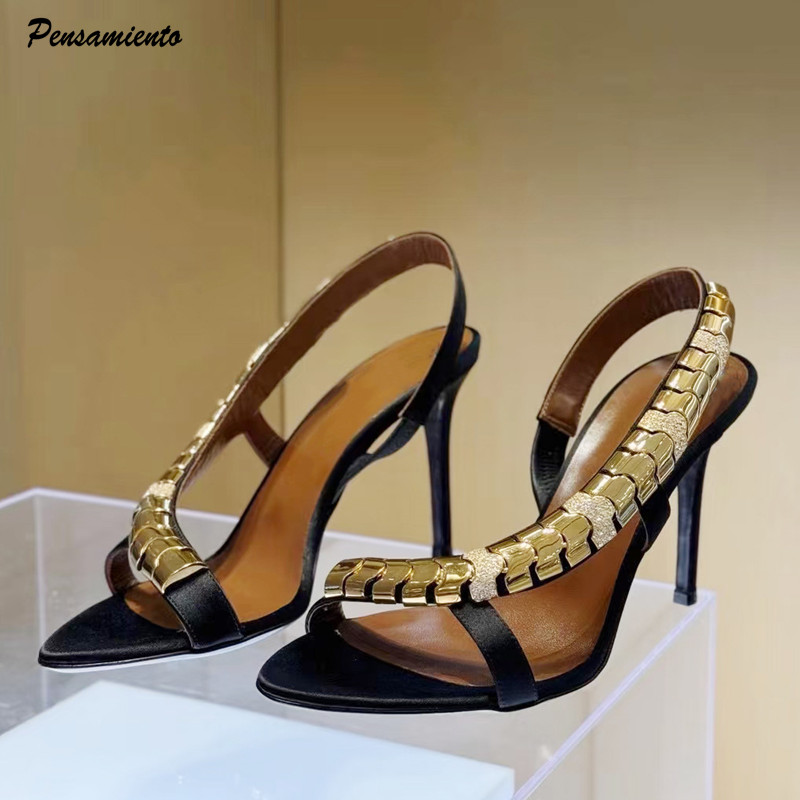 Women Formal Wear For Wedding - Luxury Rhinestones Sequined Satin Women Gladiator