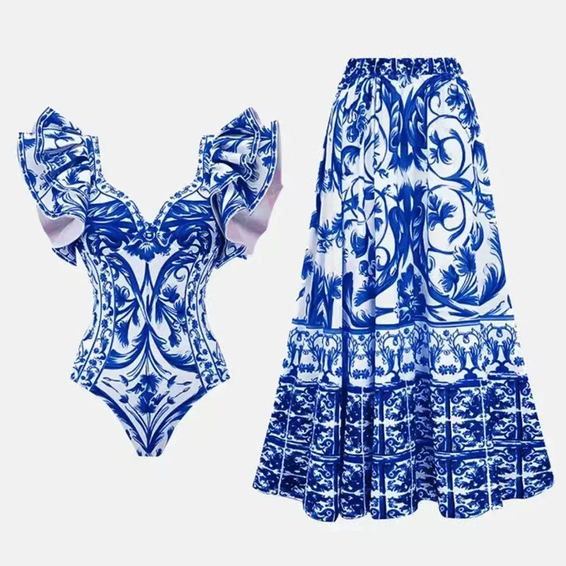Monochrome Suit Set - SMVP 2026 New Printed One Piece