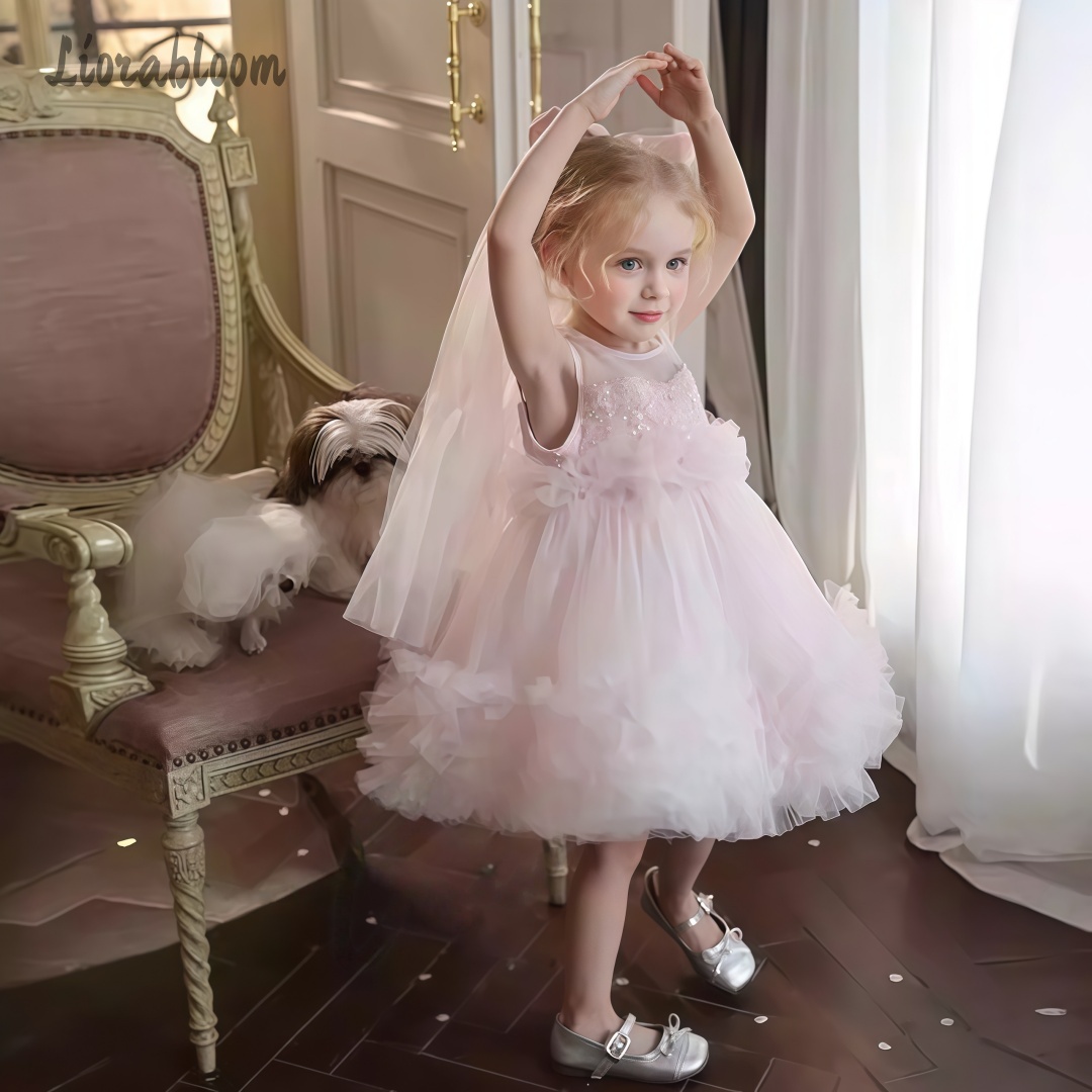 Women Formal Wear For Wedding - Girls' Tulle Gown Layered Skirt Design
