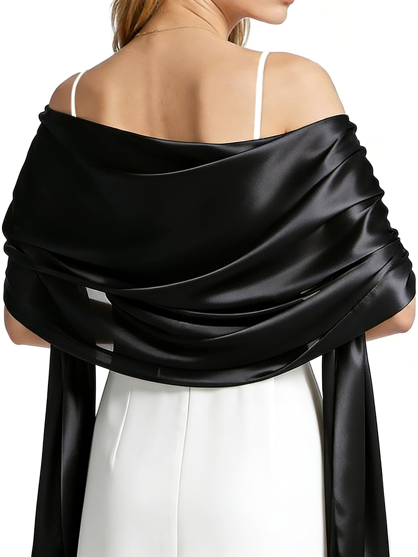 Women Formal Wear Dress - Women Satin Shawl Wrap for Evening
