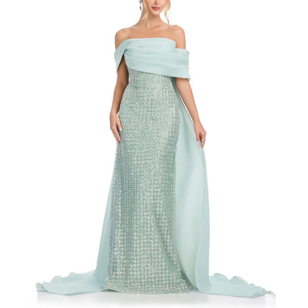 Women Formal Wear Dress - Customized Glitter Evening Dresses Off the