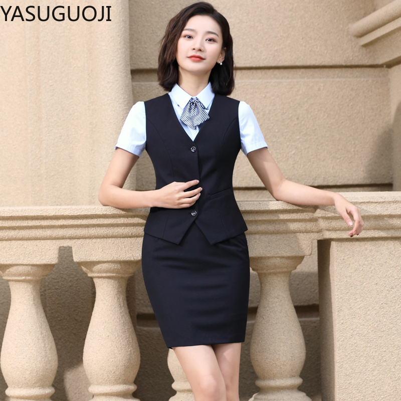 Women Formal Wear Coat - YASUGUOJI Elegant Fashion Women Vest Work