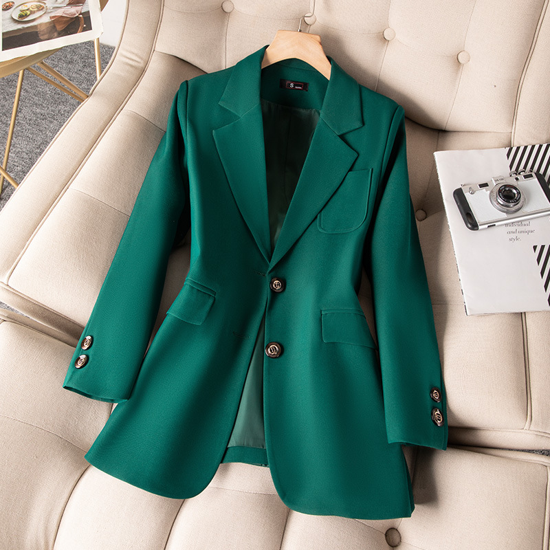 Women Formal Wear Coat - Blue Black Green Women Formal Blazer