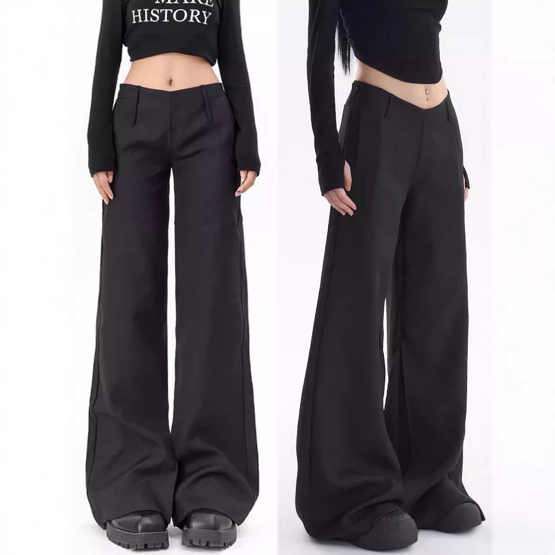 Spring Women's Clothing Low Wa - Tailored Trouser Wide 评论和价格