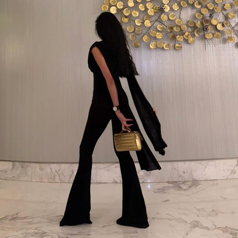 Black Women Jumpsuit Sexy Slee - Women'S Formal Jumpsuit Evening Wear 评论和价格