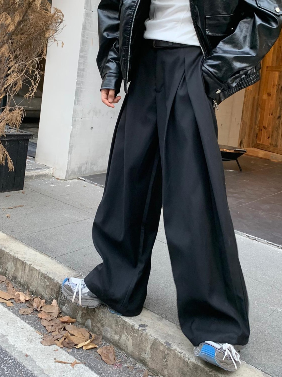 Korean Style Deconstructed 3D  - Tailored Trouser Wide 评论和价格