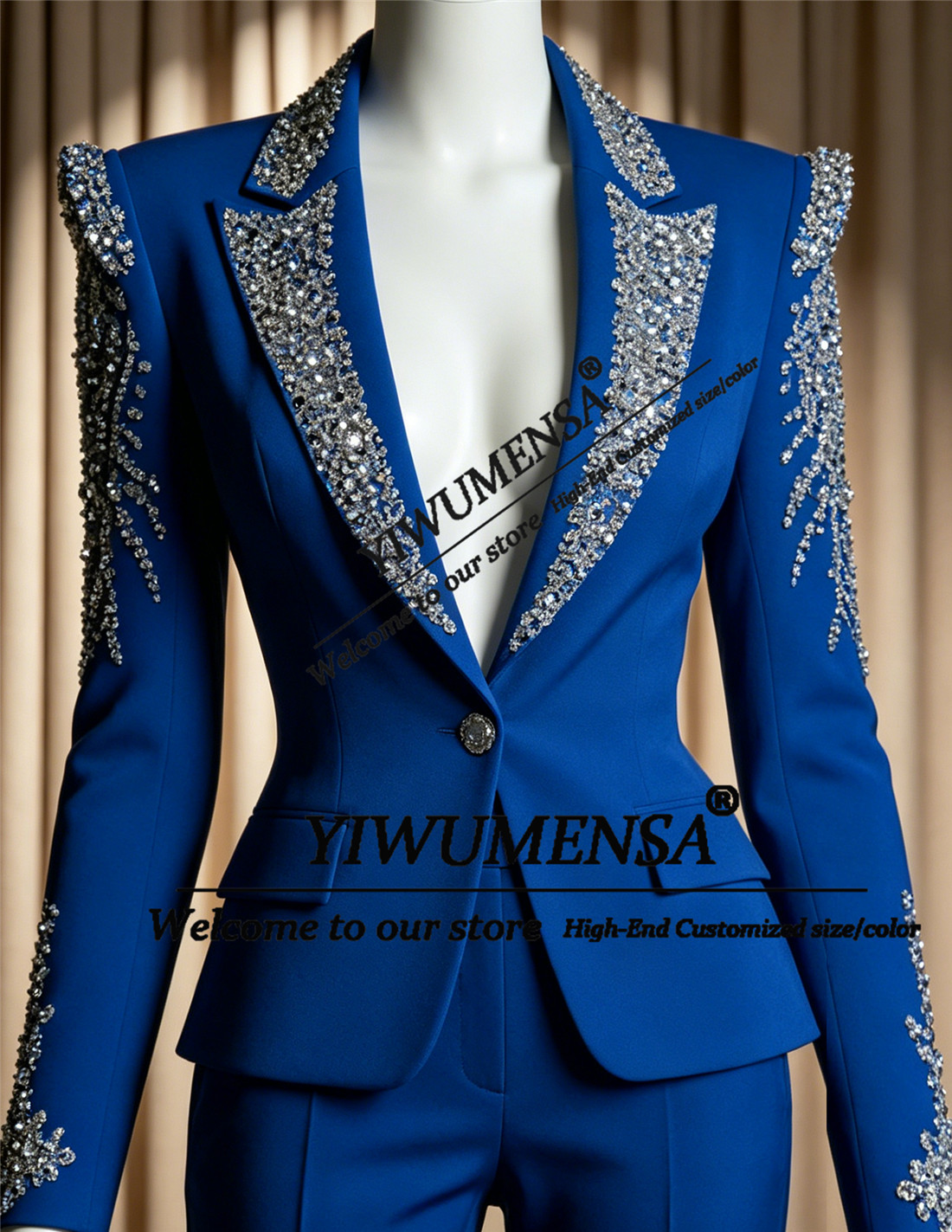 Luxury Women Suits 2 Pieces Se - Women Formal Wear Blazer Set 评论和价格