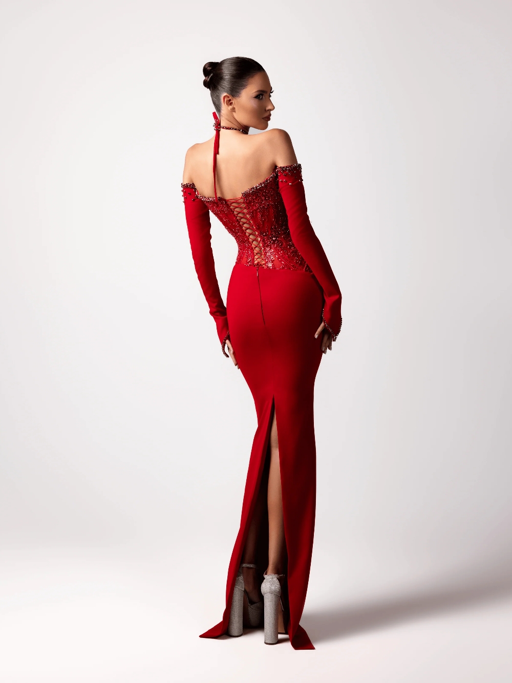 Red Sexy Halter Evening Dress  - Formal Gala Wear Women 评论和价格