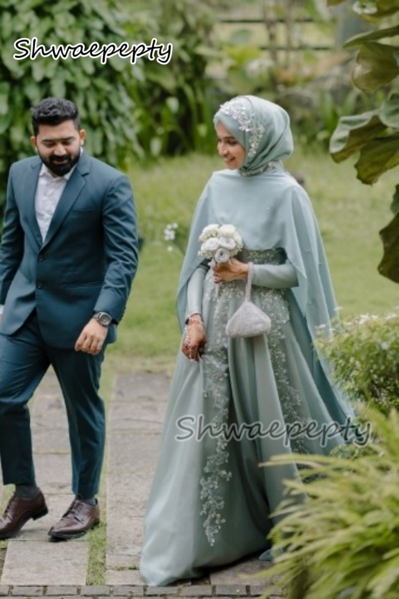 Elegant Muslim Evening Dress W - Women Formal Wear Hijab 评论和价格