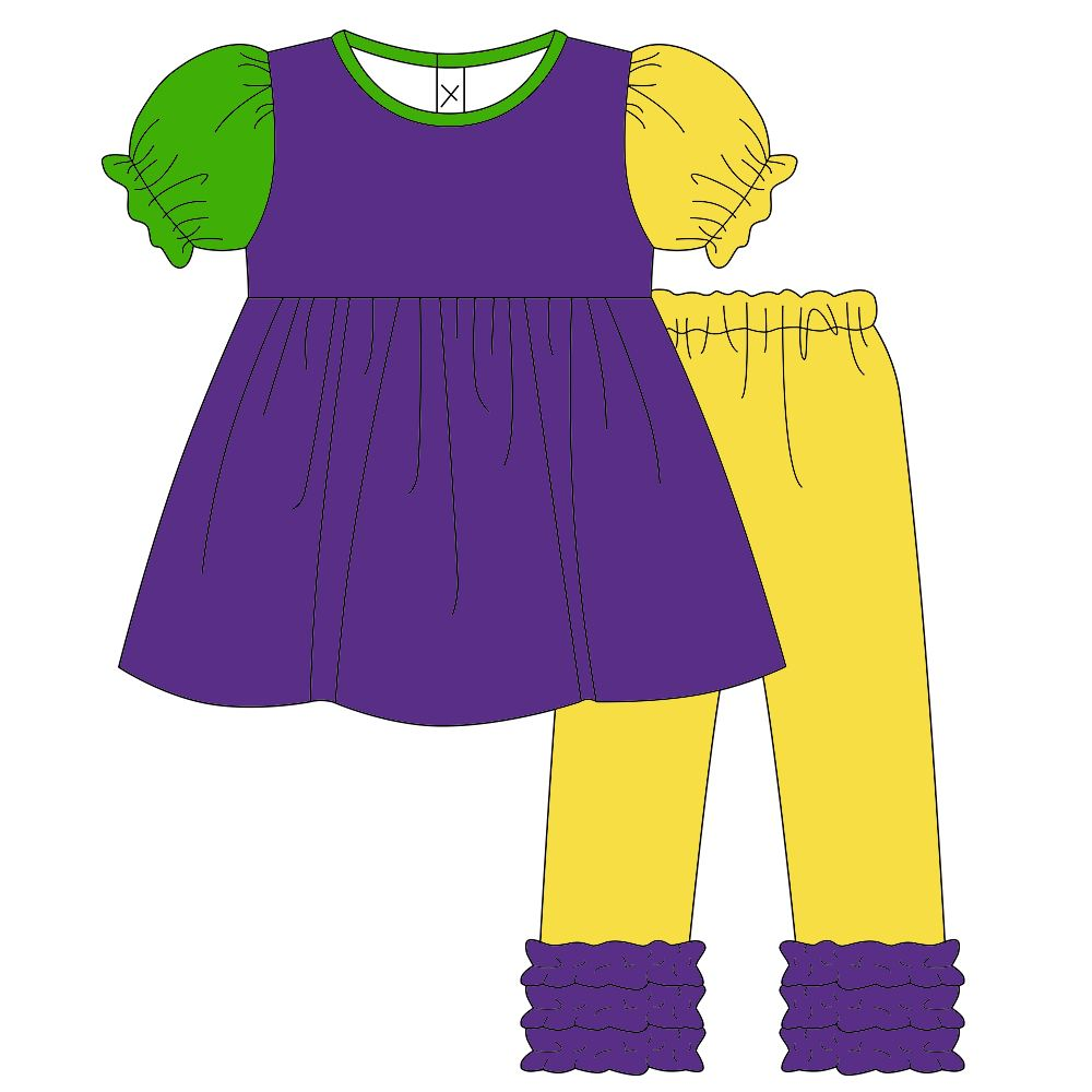 Mardi Gras New boutique childr - Monochrome Suit Set 评论和价格