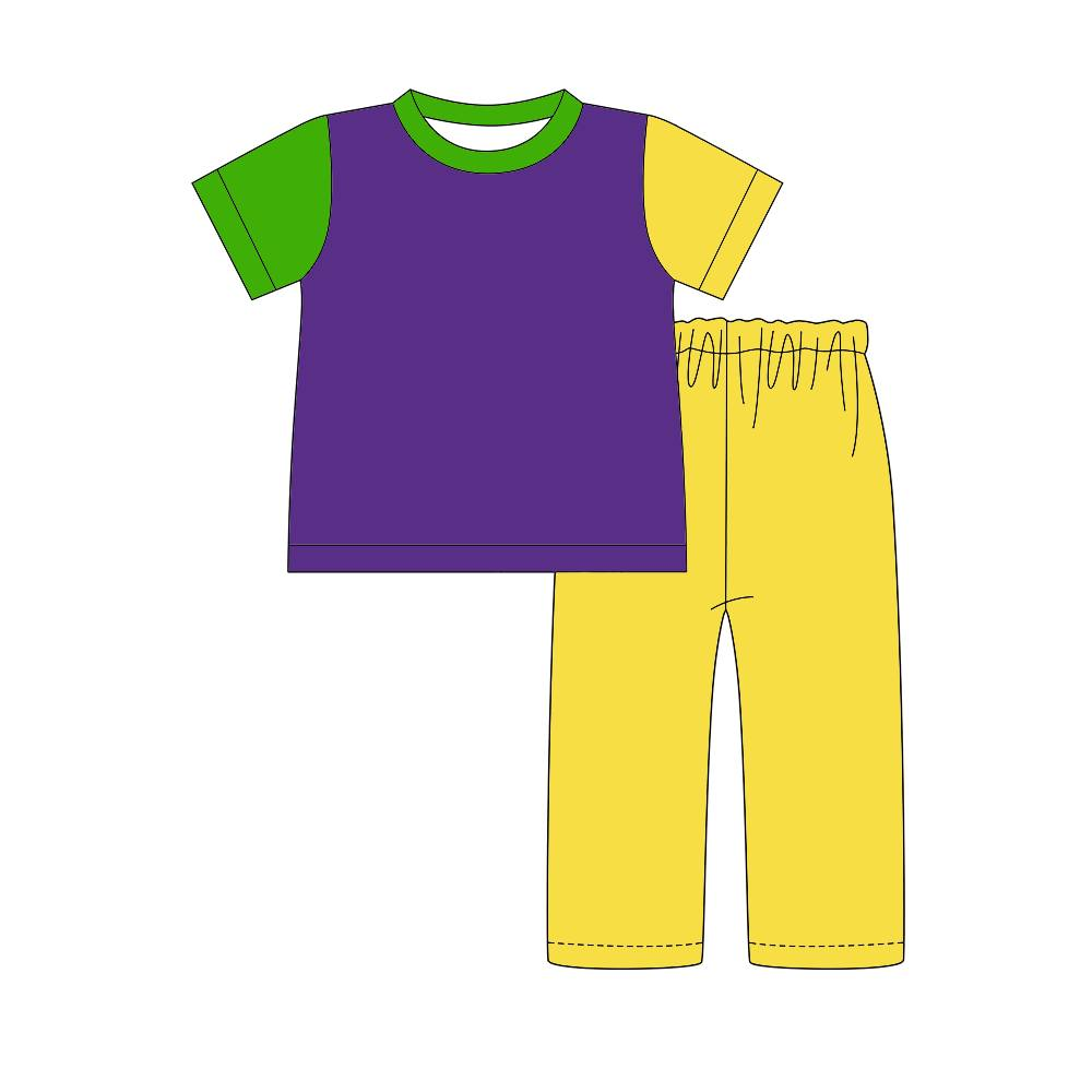 Mardi Gras New boutique childr - Monochrome Suit Set 评论和价格