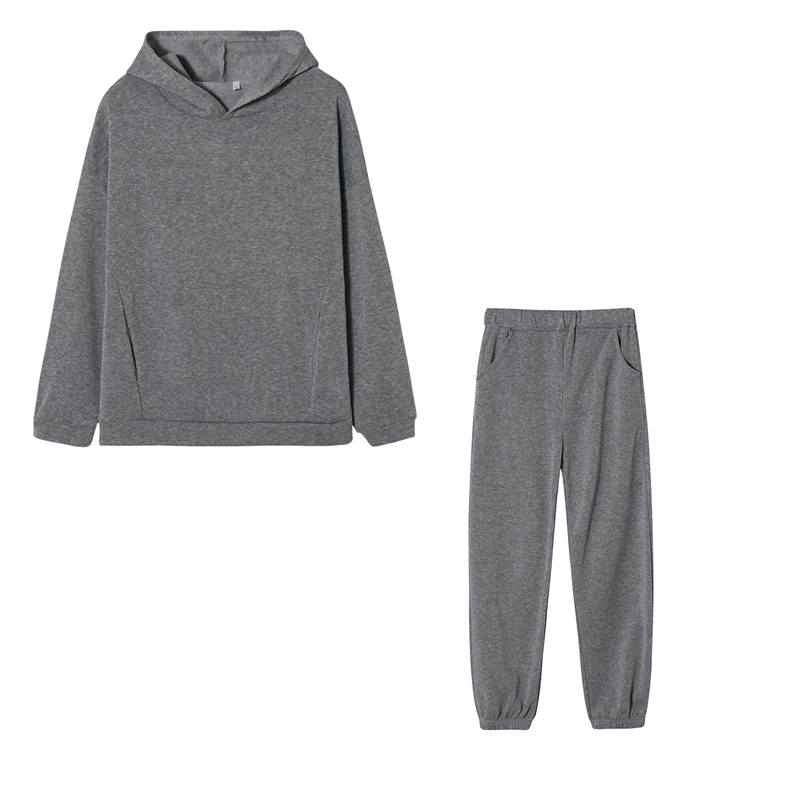 Monochrome Hooded Hoodie Set C - Monochrome Suit Set 评论和价格