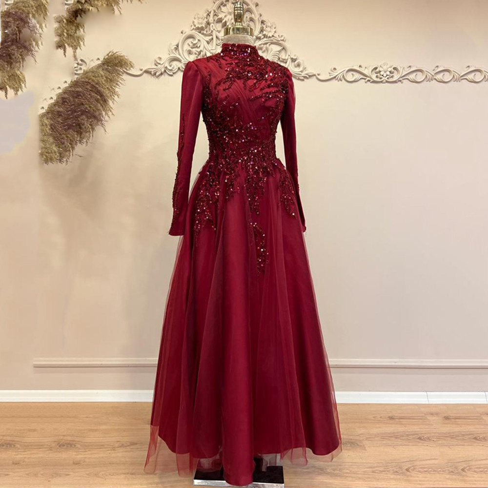 Beads Ankle Length A Line Prom - Women Formal Wear Dress 评论和价格