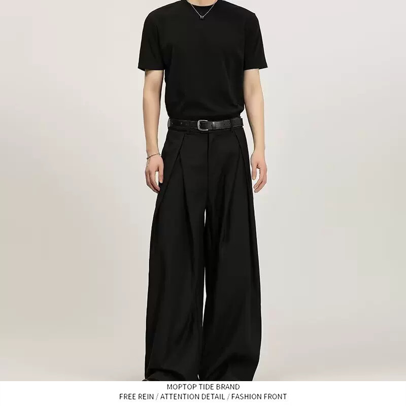 Retro Wide Leg Suit Pants Trou - Tailored Trouser Wide 评论和价格