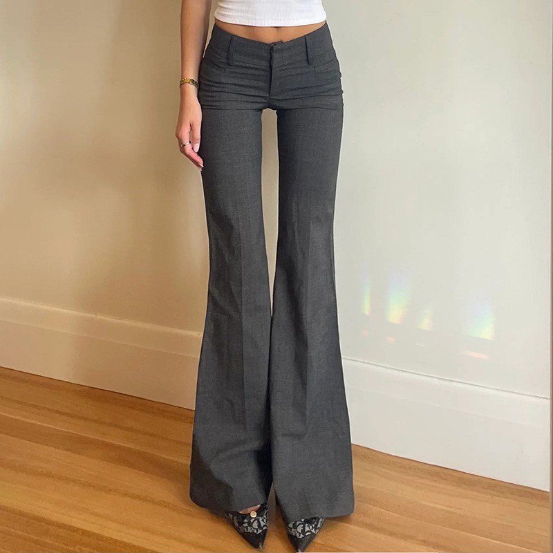 Grey Full Length Pants Micro F - Tailored Trouser Wide 评论和价格