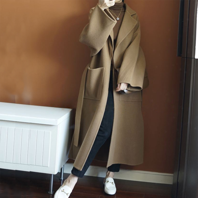 Elegant Women's Long Coat 100% - Women Formal Wear Coat 评论和价格