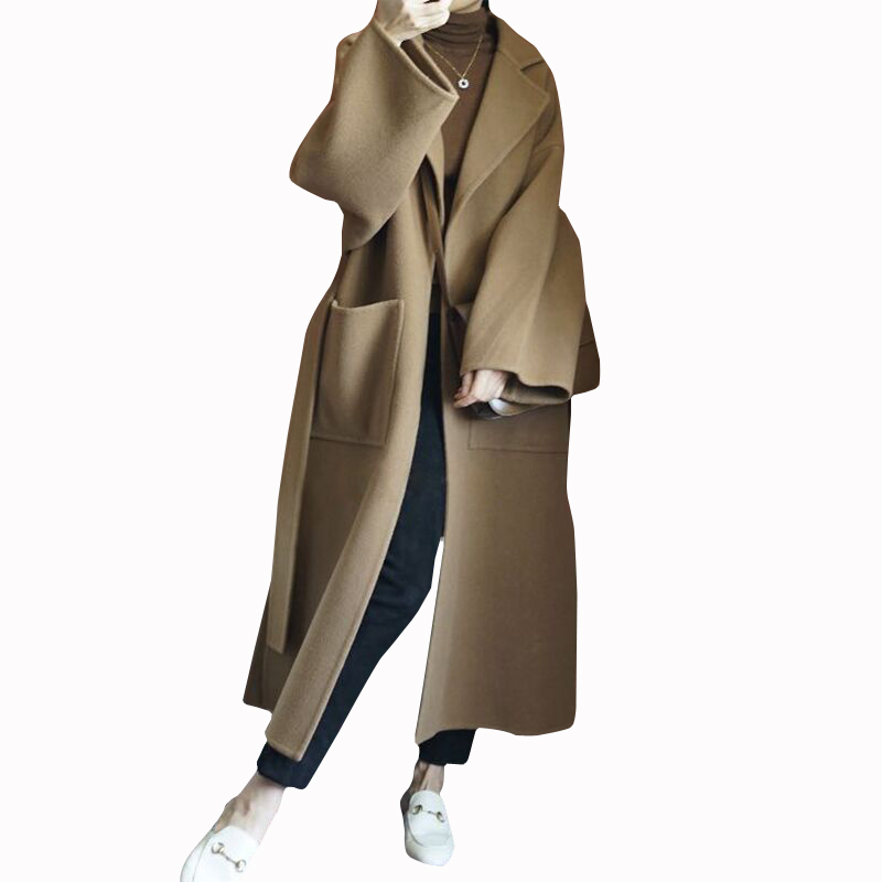Elegant Women's Long Coat 100% - Women Formal Wear Coat 评论和价格