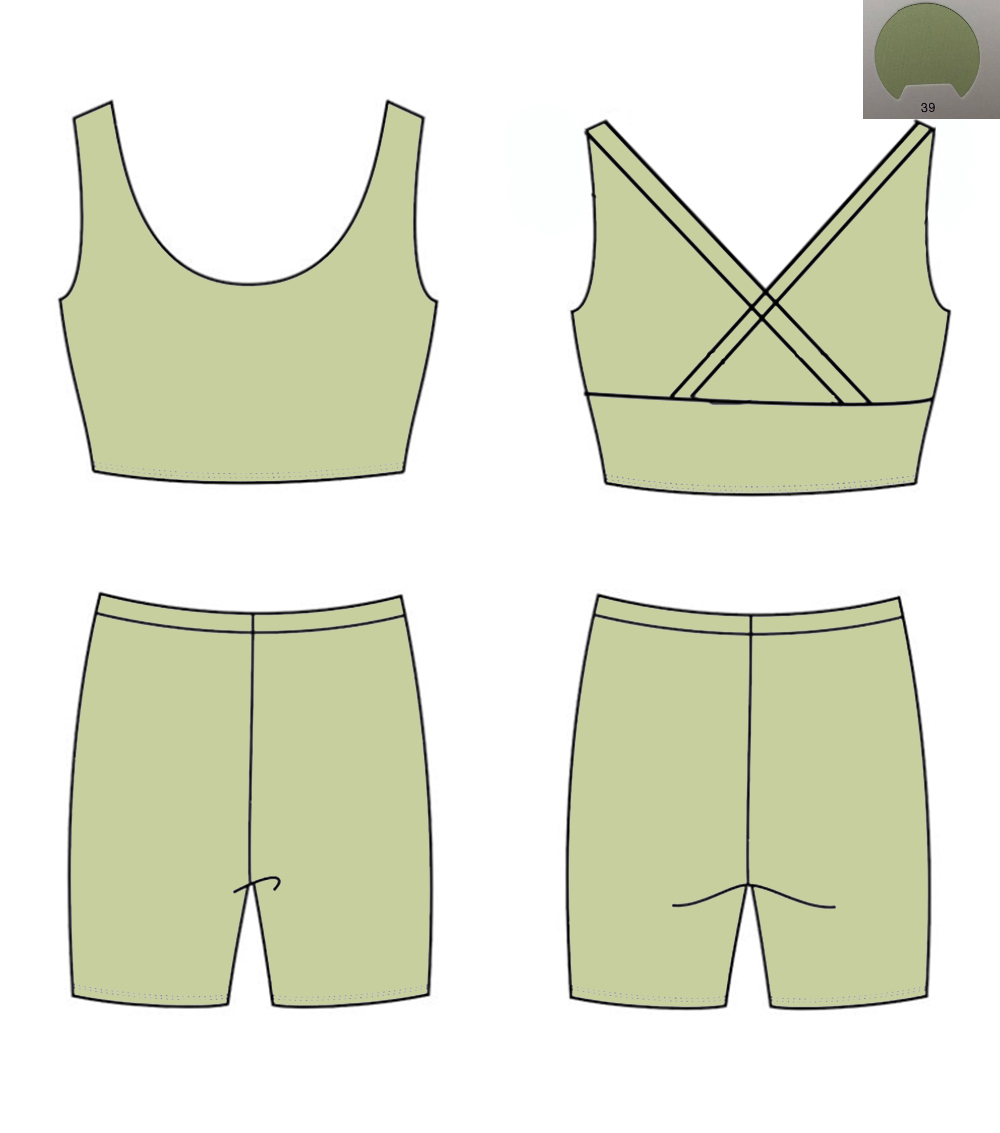 Monochrome Yoga Material Back  - Monochrome Suit Set 评论和价格