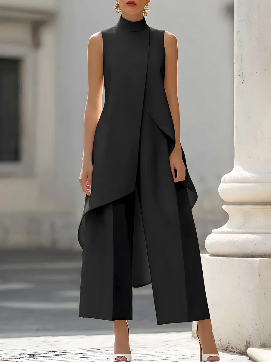 Sleeveless High Neck Jumpsuit  - Women'S Formal Jumpsuit Evening Wear 评论和价格