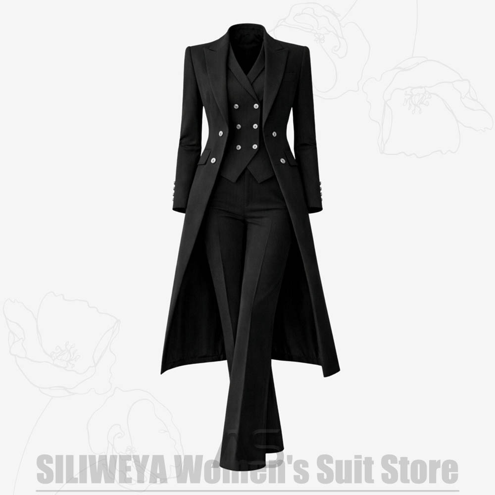 Women's Suit 3 Piece Double Br - Women Formal Wear Coat 评论和价格