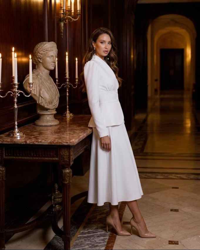 Elegant Two Piece Women Suit S - Women Formal Wear Blazer Set 评论和价格