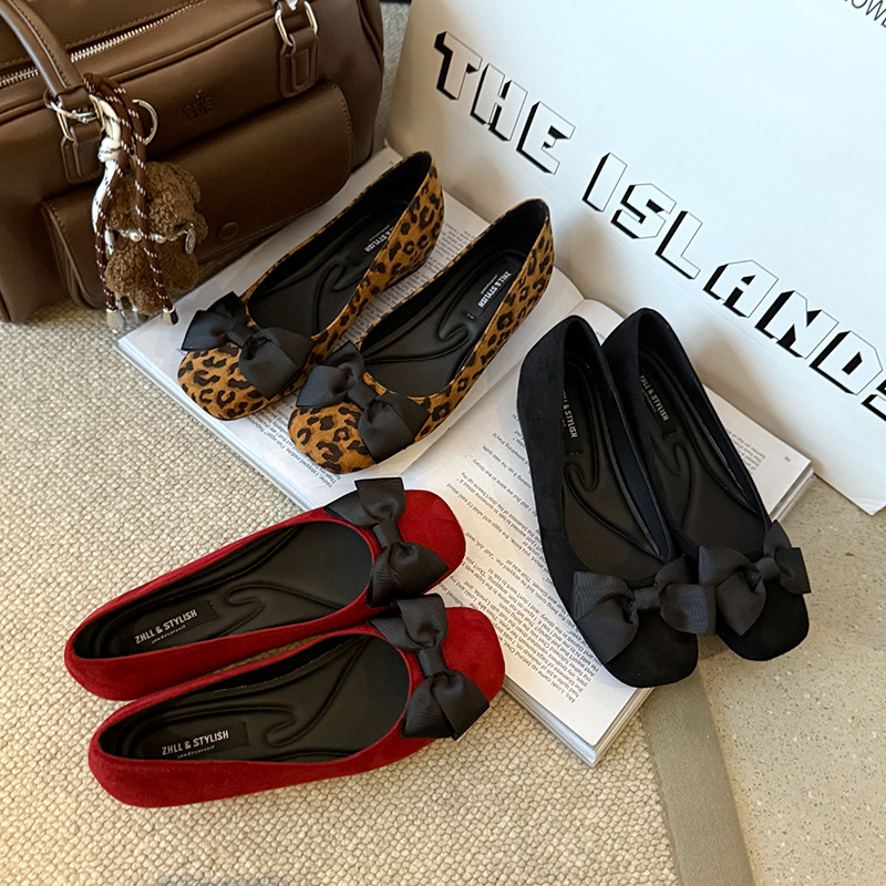 Multi-Color Suede Ballet Flats - Formal Women Daily Wear Shoes 评论和价格