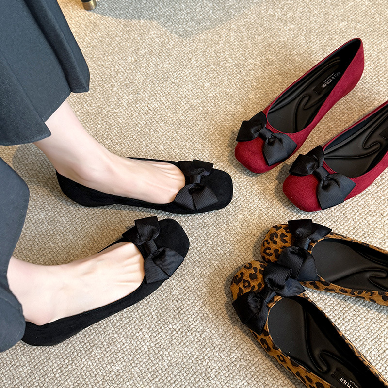 Multi-Color Suede Ballet Flats - Formal Women Daily Wear Shoes 评论和价格