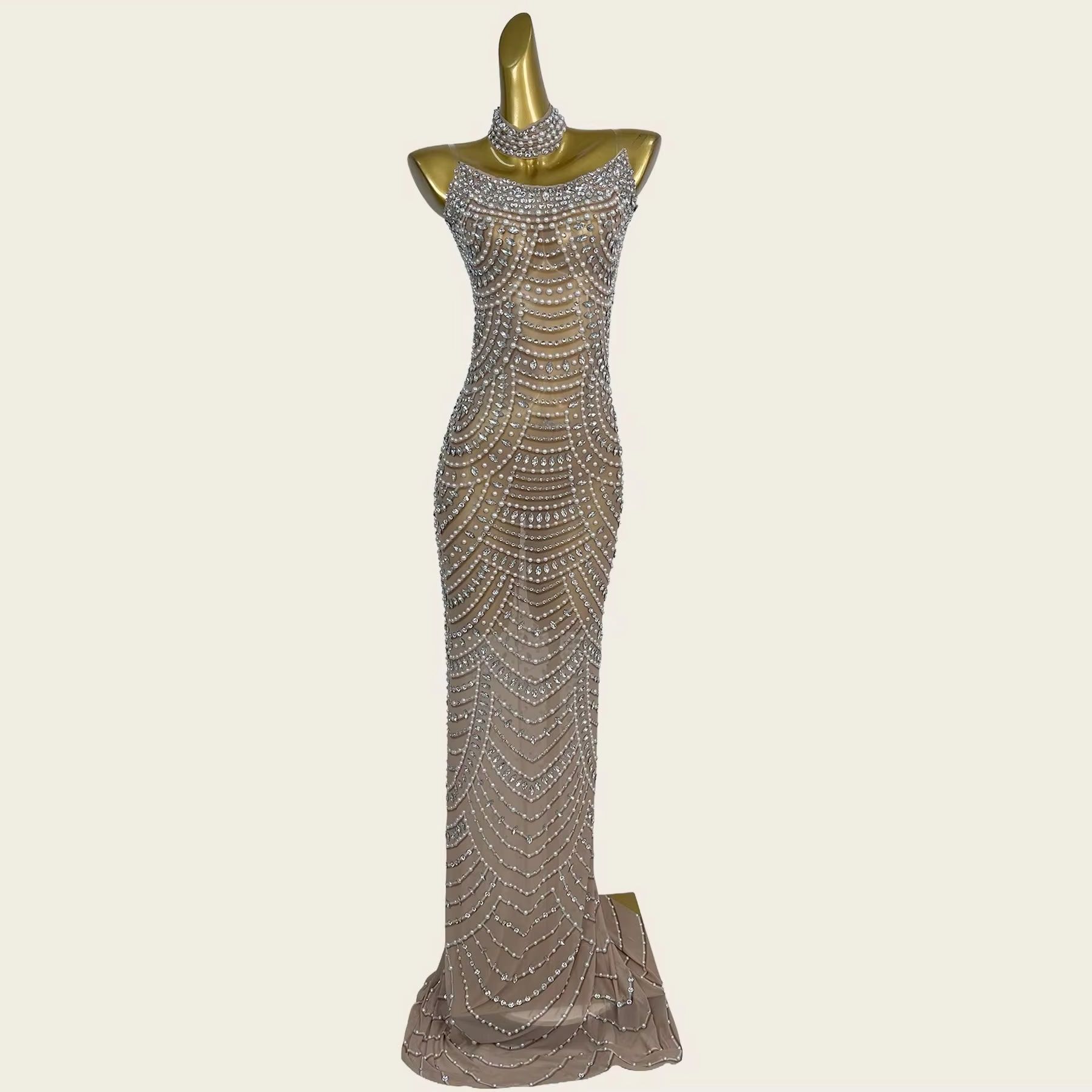 Sparkly Rhinestone Mermaid Eve - Formal Gala Wear Women 评论和价格