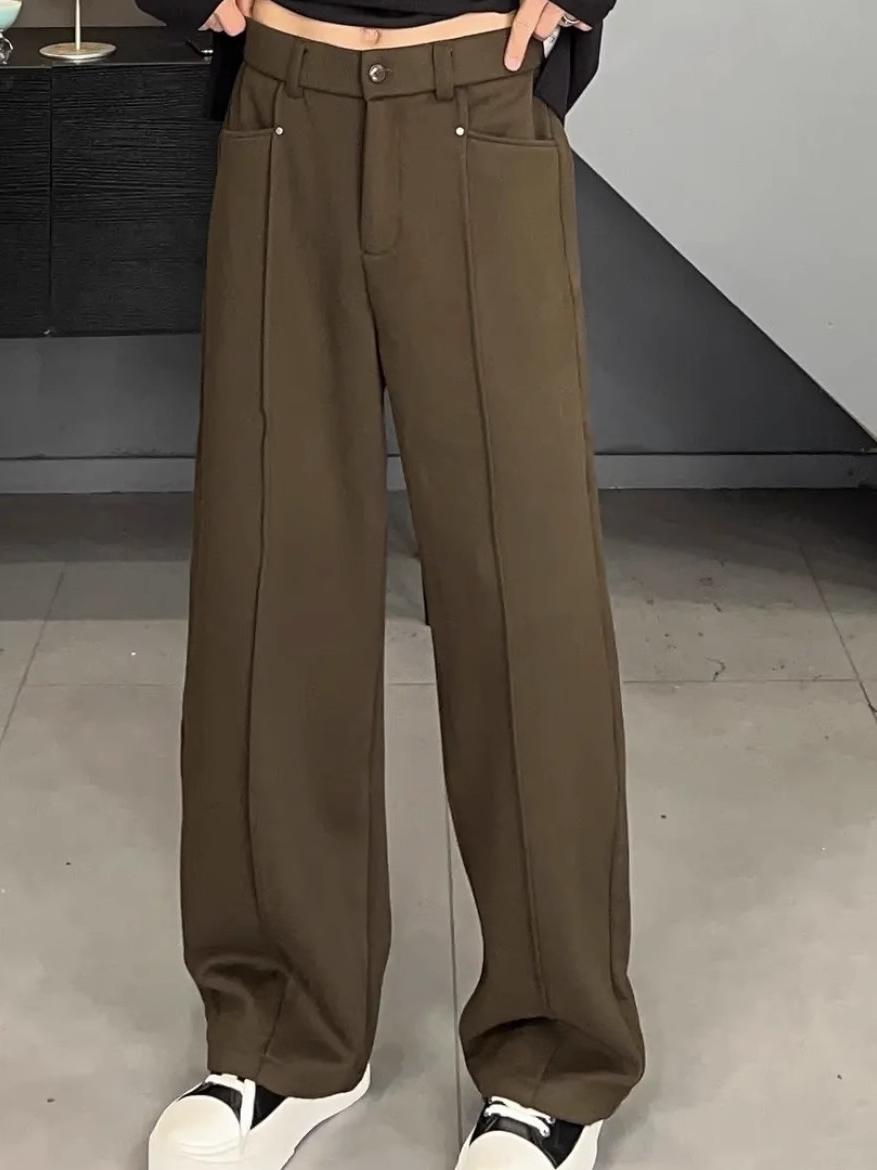 Korean Style Casual Pants Drap - Tailored Trouser Wide 评论和价格