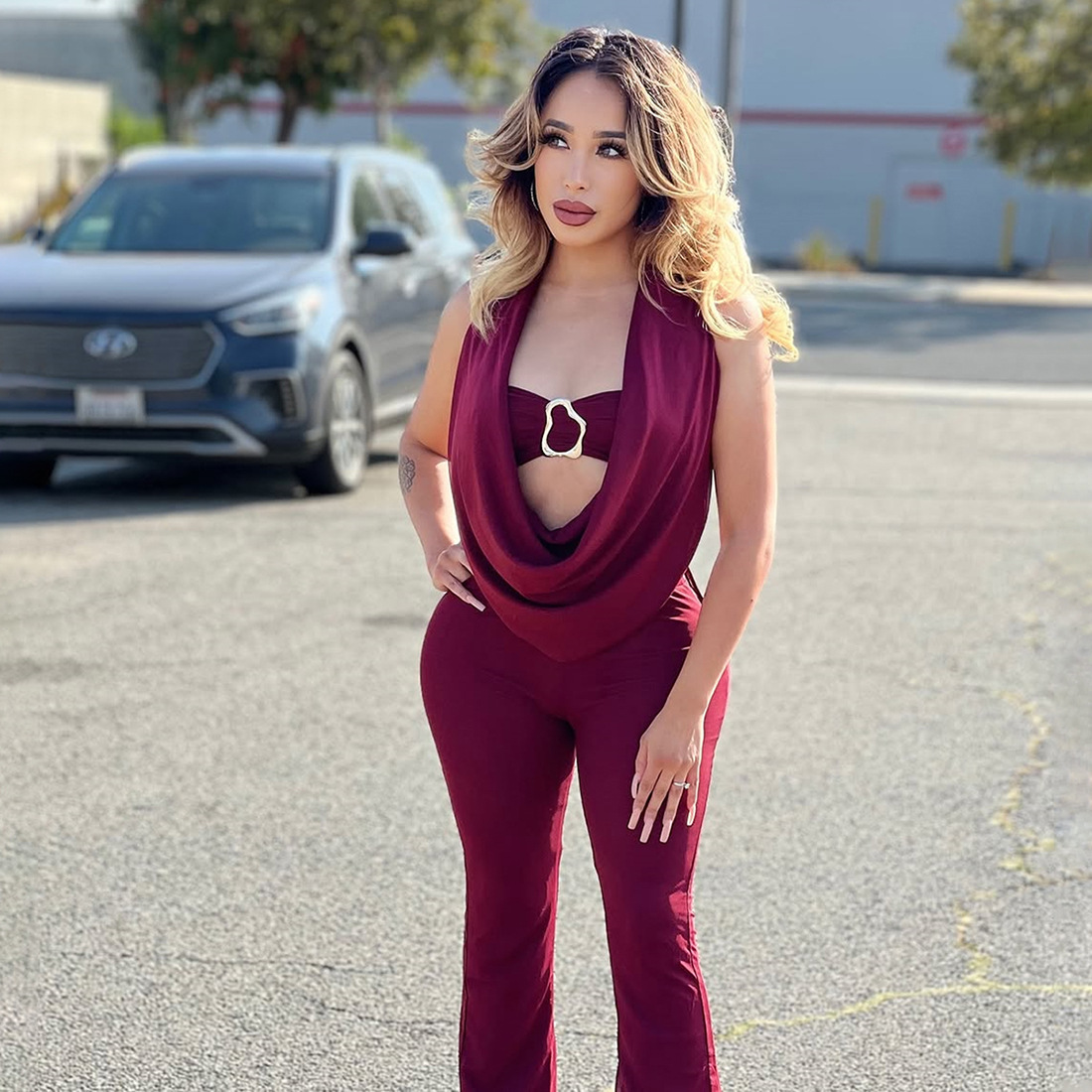 Black Women Jumpsuit 2 Pieces  - Women'S Formal Jumpsuit Evening Wear 评论和价格