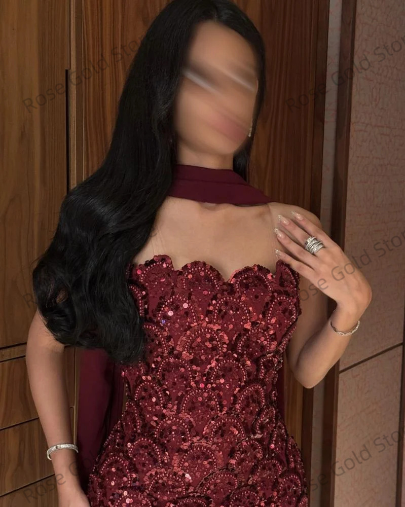 Luxurious Sequin Mermaid Prom  - Formal Gala Wear Women 评论和价格