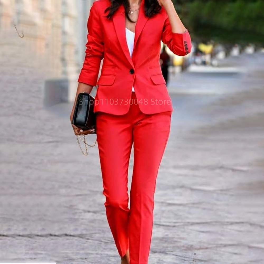 Fashion Office Ladies Blazer a - Women Formal Wear Blazer Set 评论和价格